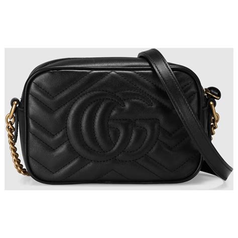 sac bandoulière gucci femme noir|gucci leather shoulder bag.